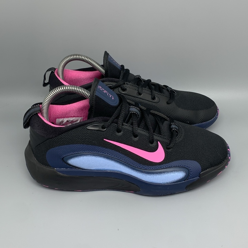 Nike IsoFly Black Midnight Navy Pink Basketball Shoes FN4384-003 Women's Sz 8
